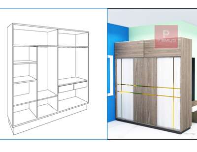 #Proposed Wardrobe Design 
 # Home Interior
 #concept Design
 #3d rendering