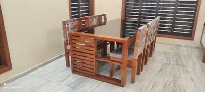 new model mahagani table with chair