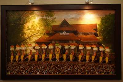 Thrissur Pooram.. #oilpainting  #oil  #LivingRoomWallPaper  #WallDecors  #Architectural&Interior  #InteriorDesigner