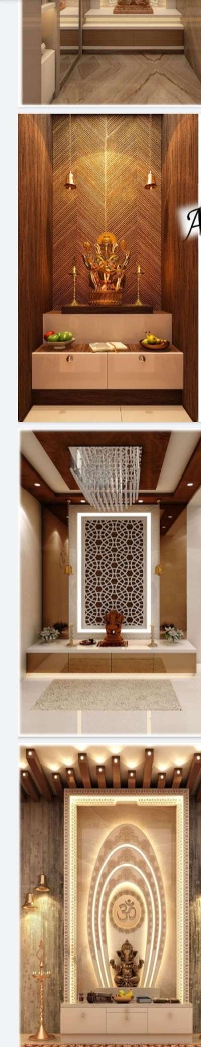 Now A impressive Interiors making beautiful and peaceful pooja ghar