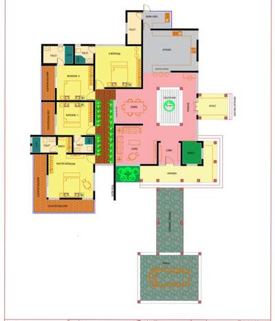 proposed traditional tropical house design in Malappuram