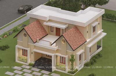 3D Exterior Design | Kasaragod  #3DPlans  #exteriordesigns  #ElevationHome  #HouseDesigns