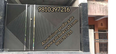 Aluminium profile gates by Hibza sterling interiors Pvt Ltd manufacturer in delhi #gatelookcraft #aluminiumproflegate #profilegates #viral #maingate #designergate #fancygates #aotumationgates