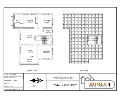 client name :Basheer
2bhk
1033sqft
groundfloor951sqft
firstfloor82sqft