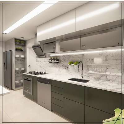 Trendy kitchen
 #modernhome
 #modernkitchen
#glossykitchen
 #ModularKitchen
 #kitchenideas
#parallelkitchen
 #LShapeKitchen