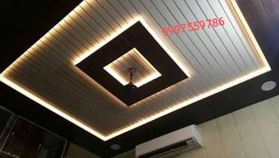 how to make👌 pvc false ceiling with woll paneling💯 design
