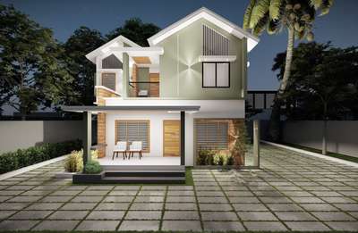 simple sloped house design  #Simplestyle #ElevationHome #SlopingRoofHouse