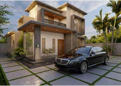 Exterior 3d render #3d #3DPlans #exterior_Work #HomeDecor #HouseDesigns