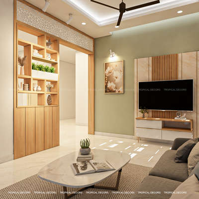 proposed living room 3d design for Mr.noufal,Erumely