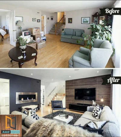 before and after
 #InteriorDesigner #Architectural&Interior #interiordecor #LivingroomDesigns #LivingRoomTVCabinet