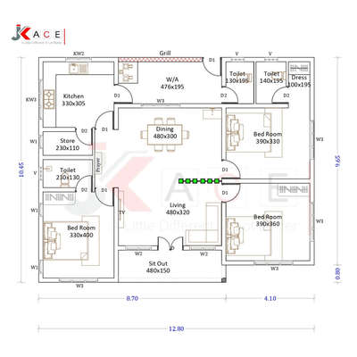 Explore the blueprint of your dream home with JK Ace floor plans. Every detail meticulously crafted to create functional and stylish living spaces. #JKAceFloorPlans #DreamHomeBlueprint  #FloorPlans  #2DPlans