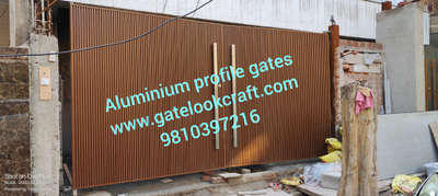 Aluminium profile gates by Hibza sterling interiors pvt ltd manufacture in Delhi all india supply #gatelookcraft #interiordesign #aluminiumprofilegates #maingates #architectgates  #gatesdesign #modulargate