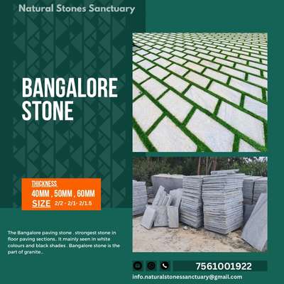 Bangalore Stone

Bangalore paving stone . strongest stone in floor paving sections.. It mainly seen in white  colours and black shades . Bangalore stone is the part of granite… 

Thickness : 40mm,50mm,60mm

Sizes : 2/2 , 2/1 ,2/1.4 etc 

For more information 
Call / whatsapp 
7561001922

#BangaloreStone  #Idukki  #naturalstones  #naturalstone #natural stone laying #naturalstonepaving #thodupuzha #kottayam #ernakulam #palakkad #pala #muvattupuzha