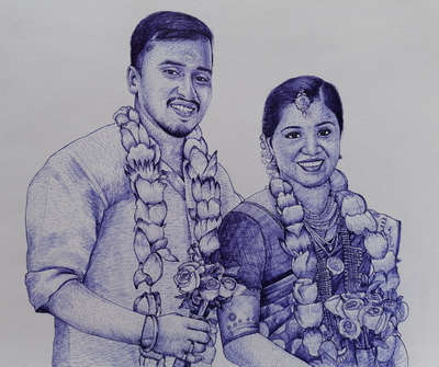 Couple Ballpen portrait✨️💞

To order contact us on Whatsapp 
+91 9778138221
 #portrait  #drawings #happycoustomer #gifts