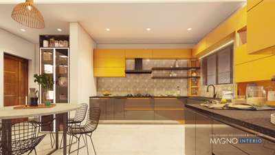 #ModularKitchen 
 #yellowandgrey