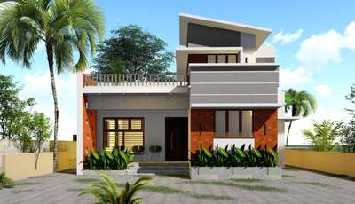 #1000squarefeet #1000SqftHouse #elevation #3D_ELEVATION #keralahomestyle #❤palakkad #kerala #allkeralaprojects #homedesigning #semi_contemporary_home_design #ContemporaryDesigns #contemporaryhomes