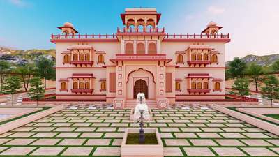 Heritage haveli design
 #haveli  #TraditionalHouse  #heritagestyleelevation  #frontelivation  #HouseDesigns  #rajasthanistyle