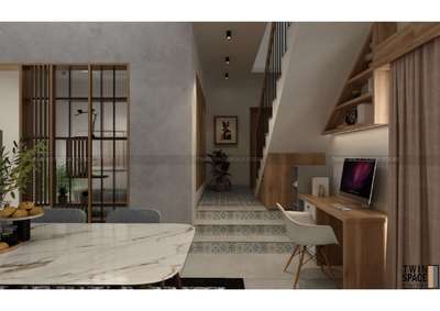 Smart design for modern living! ✨ Combining dining, staircase, and a cozy workspace in one beautiful frame. 🏠❤️

#InteriorDesignIndia

#SpaceSavingIdeas

#HomeOfficeDesign

#DiningRoomInspo

#StaircaseDesign

#WorkFromHomeSpace

#ModernHome

#InteriorInspiration

#KoloApp

#KoloIndia

#KeralaInterior

#SmartHomeDesign

#MultifunctionalSpace