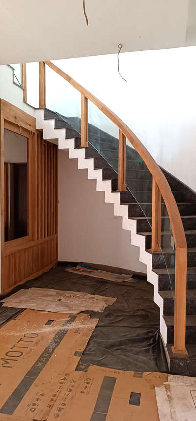wooden handrail ,teak wood+tempered glass
@kalady
 #Woodenhandrail  #teakwoodfurniture  #teakwoodhandrail
 #handrailwork  #handrailsforkings
 #handrail  #handraildesigns