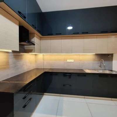 modular kitchen with profile light  century hiticth fitting