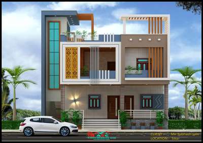 Proposed residence for Mr.Subhash sain Sikar
Design by Aarvi Architects 
Con: 6378129002,