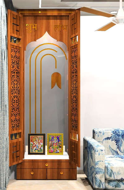 #Pooja unit design  #Poojaroom  #PrayerCorner  #Architectural&Interior