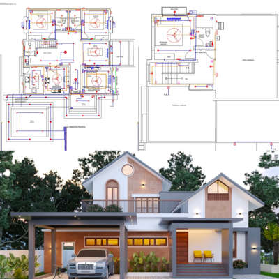 #mechanical #electrical #plumbing 

 മൂന്നുപ്പീടിക ഉള്ള ഒരു client ന് വേണ്ടി ചെയ്ത Electrical & Plumbing Detailed Drawings ✨

ഒരു വീടോ കെട്ടിടമോ നിർമ്മിക്കുമ്പോൾ “ഡ്രോയിംഗ് ഇല്ലാതെ നേരിട്ട് ജോലി തുടങ്ങുന്നത്” ഭാവിയിൽ വലിയ പ്രശ്നങ്ങൾക്ക് കാരണമാകാറുണ്ട്. അതുകൊണ്ടാണ് ഞങ്ങൾ Electrical & Plumbing Detailed Drawings പ്രാധാന്യത്തോടെ തയ്യാറാക്കുന്നത്.

💡 ഇതിന്റെ പ്രധാന ഗുണങ്ങൾ:

1️⃣ കെട്ടിടത്തിന്റെ മുഴുവൻ വൈദ്യുതി & പ്ലംബിംഗ് സംവിധാനം വ്യക്തമായി അറിയാം – വയറുകളും പൈപ്പുകളും എവിടെയാണ് എന്ന് drawing-ൽ വ്യക്തമാകുന്നതിനാൽ future-ൽ ആശയക്കുഴപ്പം ഒന്നും ഉണ്ടാകില്ല.

2️⃣ Maintenance വളരെ എളുപ്പമാകും – repair ചെയ്യേണ്ട സാഹചര്യം വന്നാൽ, exact point drawings-ൽ കിട്ടുന്നതിനാൽ unnecessary breaking & extra ചെലവ് ഒഴിവാകും.

3️⃣ Construction സമയത്ത് തന്നെ വലിയൊരു ചെലവ് ലാഭിക്കാം – double work, പിഴവുകൾ, തെറ്റായ fitting എന്നിവ ഒഴിവാകുന്നതിനാൽ future-ൽ വീണ്ടും ചെലവഴിക്കാൻ ആവശ്യമില്ല.

4️⃣ Electrician – Plumber – Client misunderstandings ഇല്ല – എല്ലാം plan അനുസരിച്ച് നടക്കുന്നതിനാൽ smooth coordination.