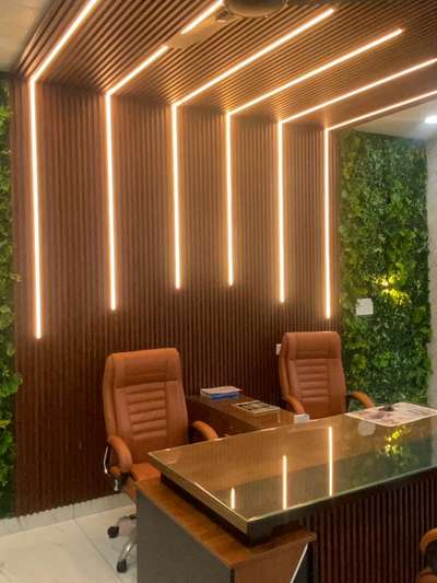 wpc louvers with profile light #decor_villa01 #9355415605
#HouseDesigns #WallDecors