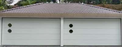 Garage door with Round windows
