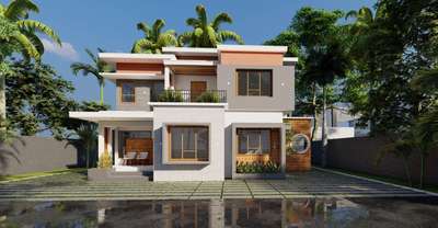 flat roof design house  #FlatRoof #FlatRoofHouse #exterior_Work