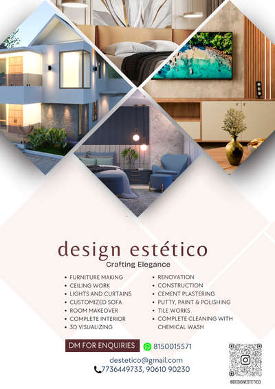 Complete home interiors-design estético