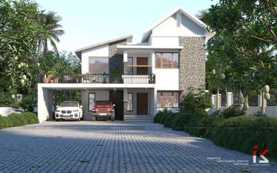 Exterior Elevation design
2850 sq.ft
semi-contemperory style
Client : Shaji kannur