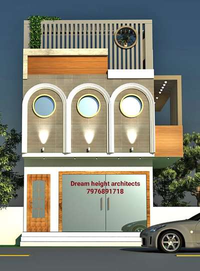 Cloth showroom elevation design by Dream height architects.
Contact us on -7976891718