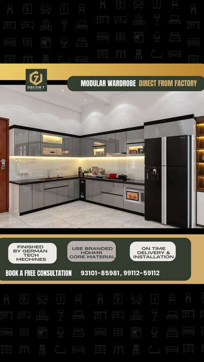 You dream √ We design l We  Develop | We Produce it for you 😊😊 @Decor7.
Decor7
(A unit of Linex furniture pvt ltd- Mundka industrial area Delhi ) 

We are a Delhi based interior designer company which has its own factory unit in the munka industrial area. 

We provide the following services & customize it according to customer requirements. 

Modular kitchen
All types of doors 
TV unit
Wardrobe
Vanity
All types of furniture like Bed sofa, almira, dining set, tables,shoe rack etc. 

  
#decor7delhi
#interiordesign 
#interiordesigner 

We look forward to working with you to execute your interior design dream 😊😊

*We are happy to hear from your side*. 

Waiting for your revert. 

*Thanks with regards*
 Kamal. 
 Decor 7

#modularkitchen 
#interiordesign 
#kitchendesign 
#homedecor 
#kitchen 
#interiordesigner 
#kitchendecor 
#interior 
#home 
#decor
 #kitchencabinets 
#furniture 
#interiors 
#architecture 
#design 
 #ModularKitchen  #Modularfurniture  #modularwardrobe+tvun