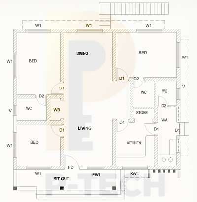 Simple and Humble Plans for 3 Bed Room Cost effective Vastu implimented plan for 1300 Sq ft!!!!  




 #FloorPlans #drawings #KeralaStyleHouse #costeffective #HomeDecor #new_home #Ernakulam #economic #economicaldesign #2d_drawings #drawingcad #Cad #plan #homeplan