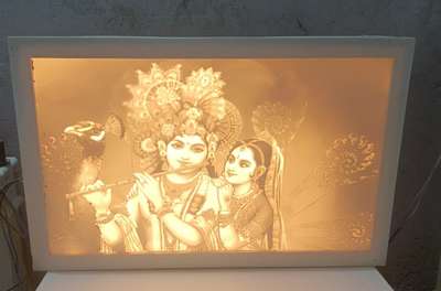 Radha Krishna Corian Frame with back light 
Price only 9500/-