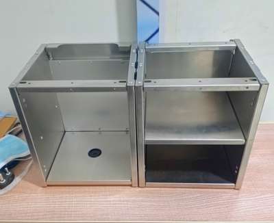 steel kitchen with plywood doors 100% safe from watter issues.....