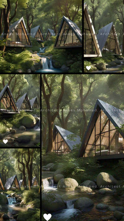 I'm delighted to announce the new resort project happening in Wayanad, Kerala.

Nestled in the heart of nature, this serene retreat is a perfect example of harmonizing architecture with the environment. The A-frame cabins, with their minimalist design and expansive glass walls, allow for an immersive experience, bringing the outside world in. Elevated slightly above the ground, the structures seem to float amidst the lush greenery, providing a tranquil space where the sound of the flowing stream and the rustle of leaves become part of the living experience. This design not only respects but celebrates its surroundings, creating a seamless blend of modern comfort and natural beauty.

#architecture #architecturaldesign #resort #designing ##UrbanDesign #ModernLiving #WaterfrontArchitecture #ArchitecturalInnovation #DesignThinking #ArchitectureJobs #architecturalvisualization #construction #HouseDesigns  #SmallHouse  #kerala_constructions