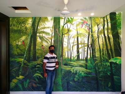 handmade wall paintings.... forest.