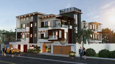 *3D View*
All side views + Material Detailing + 2D Detailing & Architectural Features.