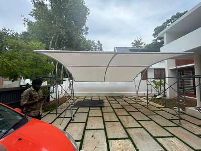 Tensile Carporch 💗
Square feet rate 
750 Gsm Material