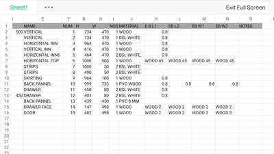 Cutting list material calculation at low cost  #ModularKitchen  #4DoorWardrobe  #InteriorDesigner