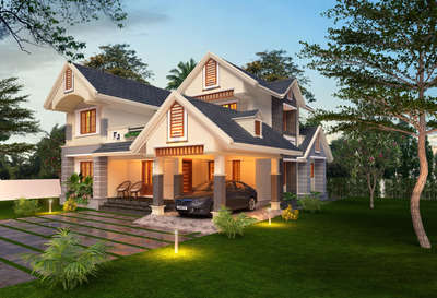 4 bed room house 
aroodam architect
pathanamthitta