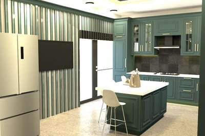 Elevate your culinary space elegance of a trending PU painted kitchen -where modern design meets flawless functionality.