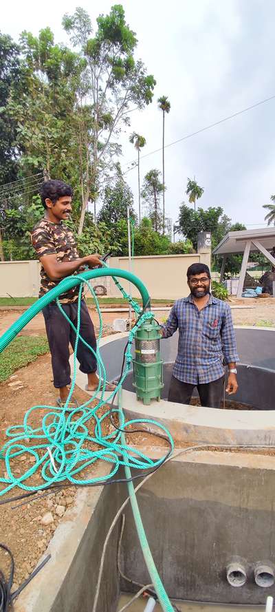 sprinkler, drip irrigation with automated system and pump installation works at annamanada site.