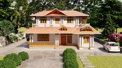 Traditional house design.  #lumion11pro #TraditionalHouse #nalukettveddu  #exterior3D
