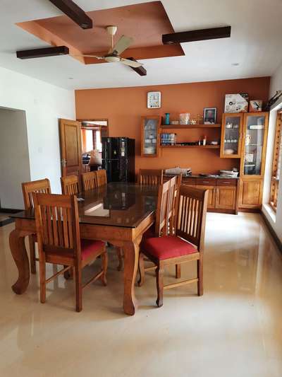 teak wood dining table, marasala interiors and architects 94473six0359