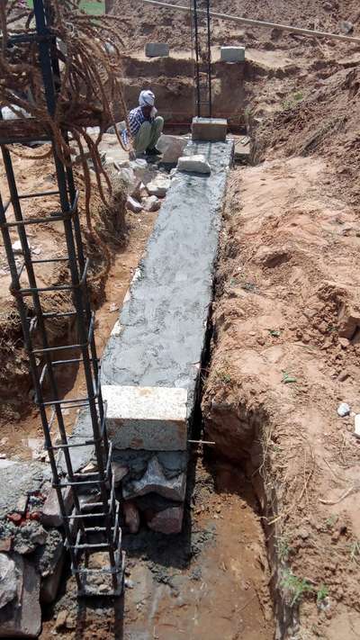 foundation work at Rajmahal palace jaipur  #civil construction  #foundation  #stonewall