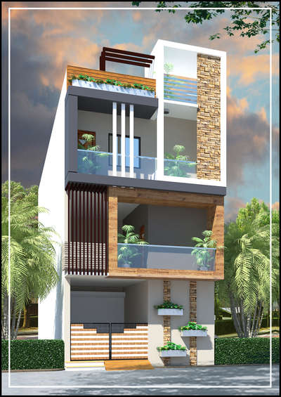 3D ELEVATION 25'X50'  #ElevationHome  #ElevationHome  #3dbuilding  #planandelevations  #kerala_architecture  #best_architect