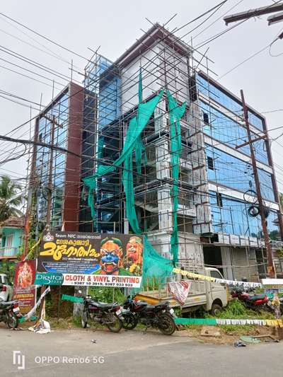 commercial project finishing stage #acp_cladding #acpsheets #ACPCladding #acpcladdingwork #acpwork #Thrissur #glazing #glasswork #